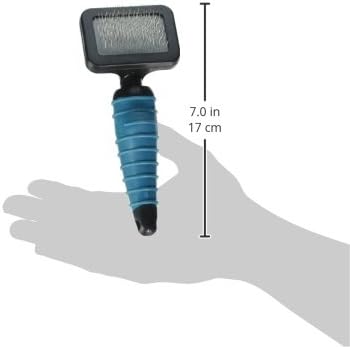 Master Grooming Tools Ergonomic Slicker Brushes — Molded Brushes for Grooming Dogs - Extra Small, 2¾" x 2", Teal/Black