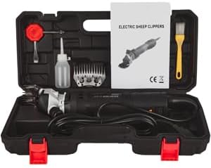 Sheep Shears, 750W Professional Electric Sheep Clippers with 6 Speed, Farm Livestock Clippers Kit Suitable for Thick Coat Animals (Comes with Spare Blades)