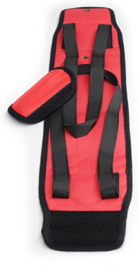 Pet Assist Sling Dog Harness with Handle Red M Size Dog Lift Support for Recovery Lightweight and Foldable
