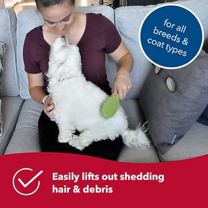 Coastal Pet Safari Wire Pin Brush - No-Slip Plastic Handle for Short and Long Pet Hair - 9.25" x 2.5" Compatible Grooming Tool