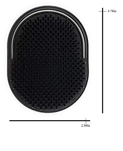 G.B.S Pocket Palm Combs Brush for Men, Women and Pets Grooming Brush Comb, Pack of 6, (Black) Made in U.S.A