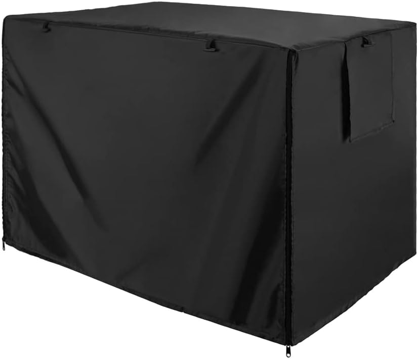 Senmortar Double Door Dog Crate Cover Wire Dog Cage Cover Waterproof Durable Lightweight 420D Polyester for Pet Crates Black 42 inches