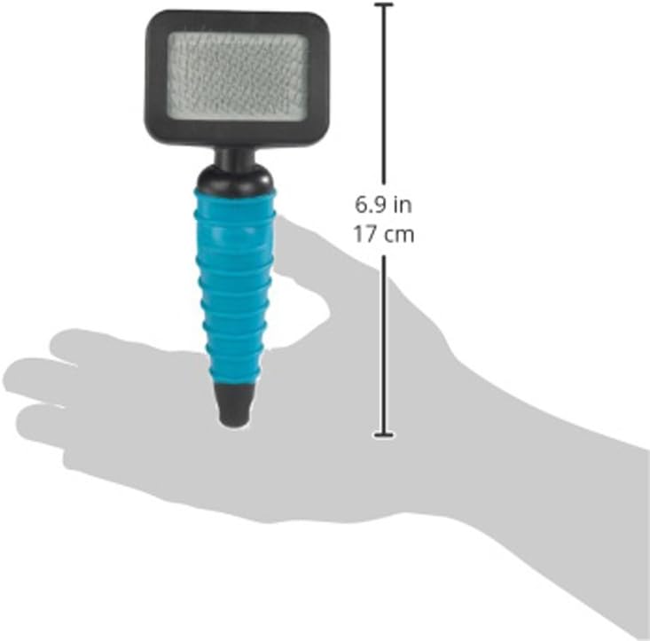 Master Grooming Tools Ergonomic Slicker Brushes — Molded Brushes for Grooming Dogs - Small, 3⅛" x 2½", Teal