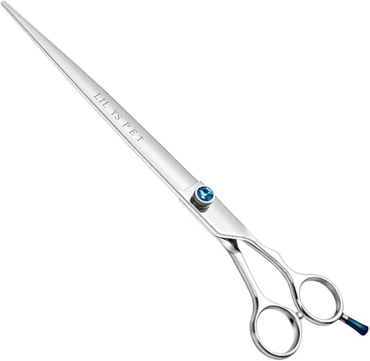 LILYS PET HIGH-END SERIES 7" or 8" or 9" or 10" Japanese 440C Stainless steel Professional Pet Grooming Cutting Scissors With Beautiful Blue Screw (10")