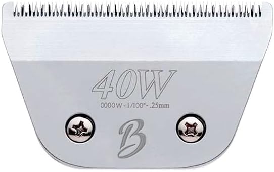 Detachable A Series Wide 40 Blade Dog Grooming Clipper Blades Cuts Length 1/100" 0.25mm Japanese High Carbon Steel Dog Grooming Clipper Replacement Blade | Compatible A5 Series(B40W)