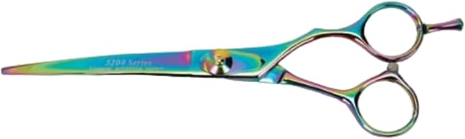 Master Grooming Tools Stainless Steel 5200 Rainbow Series Curved Pet Shears, 6-1/2-Inch