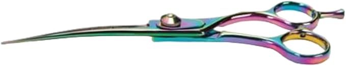 Master Grooming Tools Stainless Steel 5200 Rainbow Series Curved Pet Shears, 6-1/2-Inch