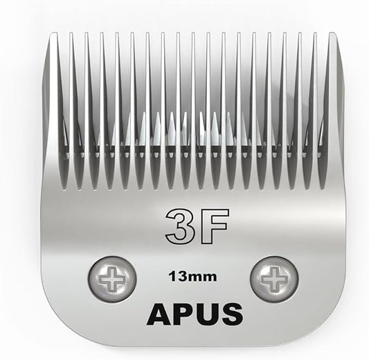 APUS Dog Grooming Clipper A5 Blade,Size 3F 13mm (1/2") Made of High Carbon Steel and Ceramic Compatible with AGC/KM2/Golden A5 Clippers.