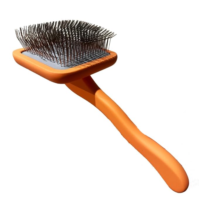 Slicker Brush for Grooming Shedding Medium & Long Haired Dogs - Pin Brush for Poodles, Goldendoodles and Doodle Breeds (Large)