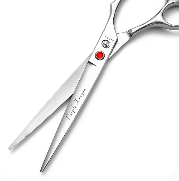 Purple Dragon 4“/5"/5.5"/6"/6.5"/7"/7.5"/8"/9"/10" Sharp Edge Salon Hair Cutting Shears - Pet/Dog Grooming Scissors with Bag - Perfect for Barber or Pet Groomer