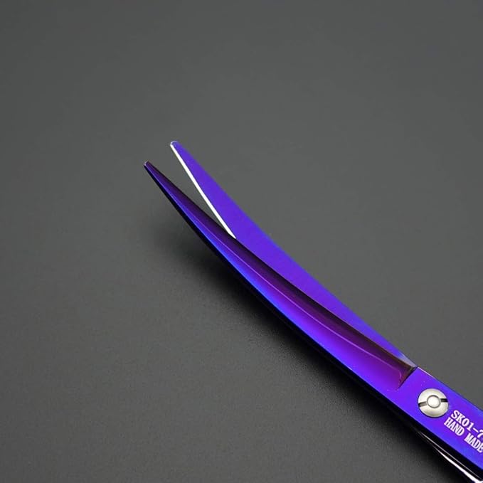 7.0 inches Professional Dog Grooming Scissors Set Straight & thinning & Curved & chunkers & comb 5pcs in 1 Set for left-handed & right handed