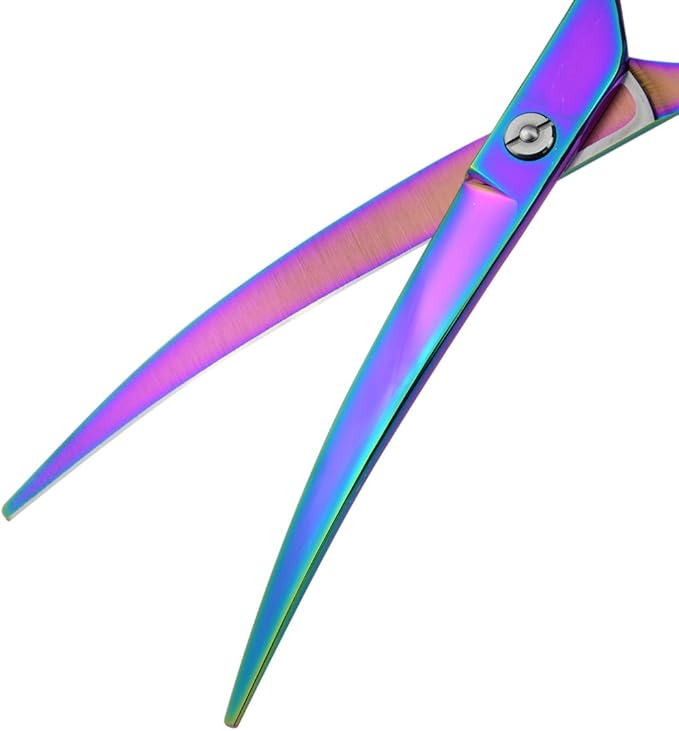 LILYS PET Professional PET Grooming Scissors Kit,Coated Titanium,Sharp and Strong Stainless Steel Blade for Dogs Cats Hair Cutting,3 Pieces of Scissors with a Comb and a Case (7.5 inches, Rainbow)