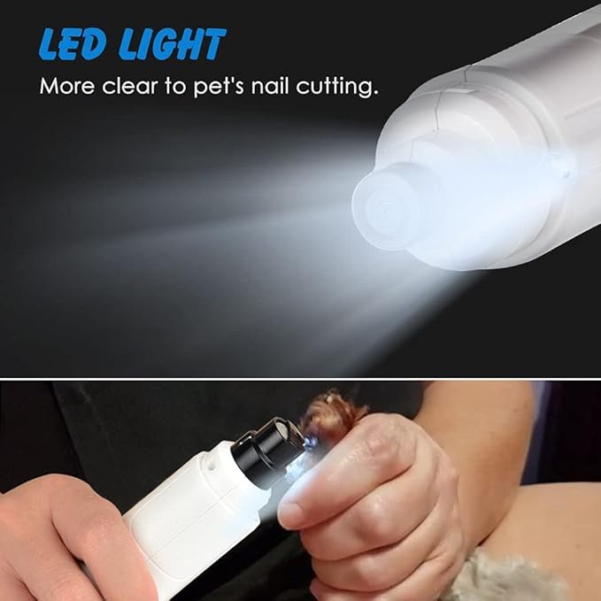 Pet Nail Grinder for Small-Breed Canines: Dog Nail Trimmer with Speed Adjustment, Safe Dog Nail Clippers, Automatic Dog Nail Trimmer, and Quiet Cat Nail File in All-Inclusive Durable Chassis