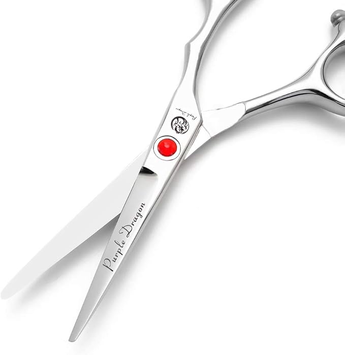 Purple Dragon 4“/5"/5.5"/6"/6.5"/7"/7.5"/8"/9"/10" Sharp Edge Salon Hair Cutting Shears - Pet/Dog Grooming Scissors with Bag - Perfect for Barber or Pet Groomer