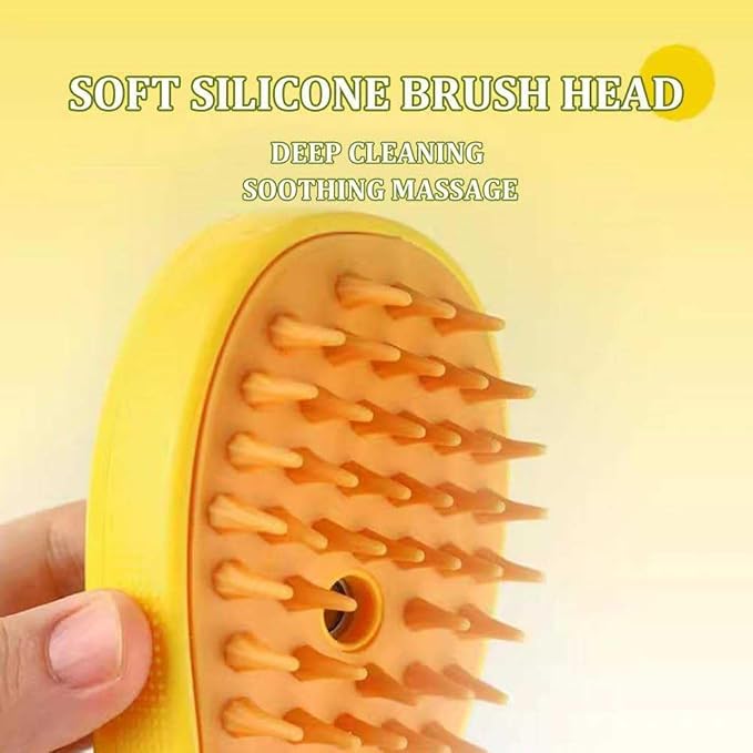 FEGAOSTORE 4-1 Cat Brush with Steam, Steam Brush for Dogs, Steaming Cat Brush, Misting Cat Brush, Pet Massage Comb, Steam Cat Brush, Mist Pet Grooming Comb, Cleaning Brush for Dogs & Cats