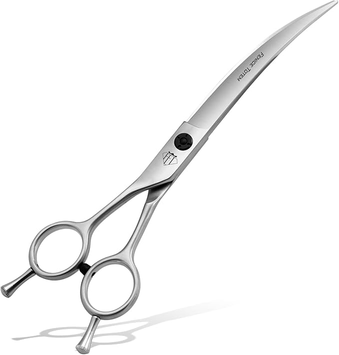 Dog Grooming Scissors: 7.0" Left Handed Pet Shears Made Of Advanced Stainless Steel Alloy for Trimming Dogs Cats and Other Pets Face and Paws