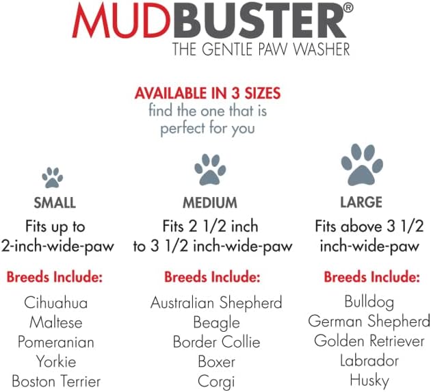 Dexas MudBuster Portable Dog Paw Cleaner, Medium, Blue - Premium Quality Pet Supplies and Accessories