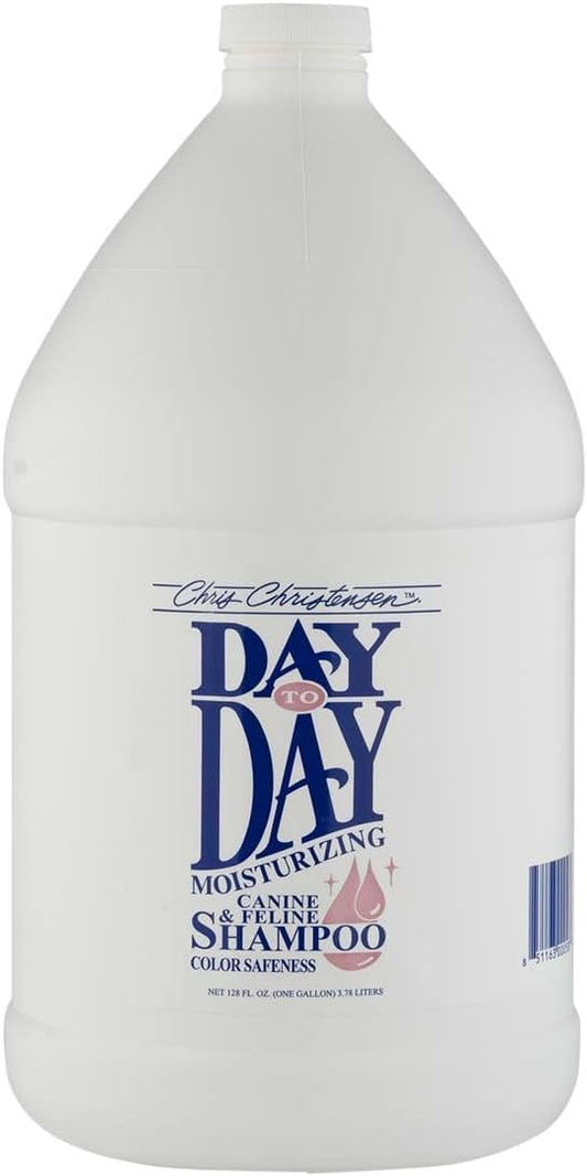 Chris Christensen Day to Day Ultra Concentrated Dog Shampoo, Makes up to 8 Bottles, Groom Like a Professional, Moisturizing, All Coat Types, for Daily Use, Made in USA, 1 Gallon