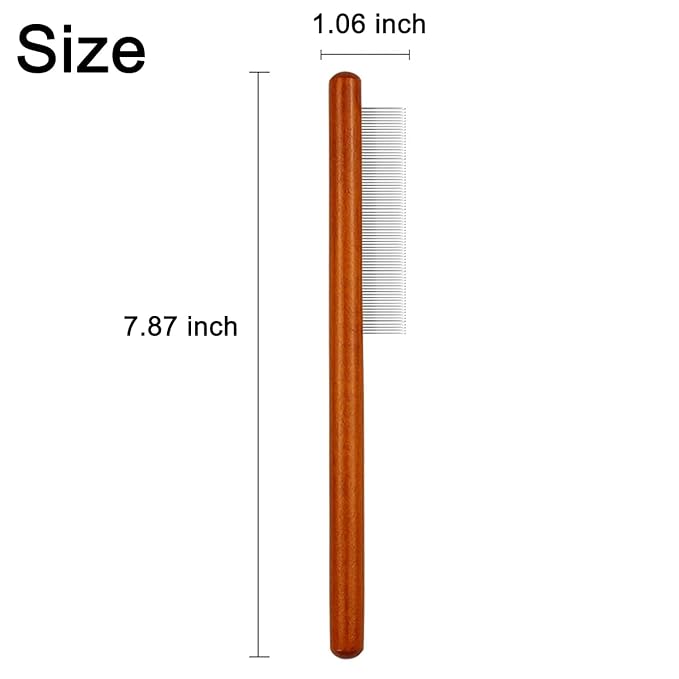 Wooden Small Dog Grooming Brush - Perfect for Shih Tzus, Yorkies, and Maltipoos - Ideal Puppy Hair Brushes for Maltese and Small Breeds (Compact Type)