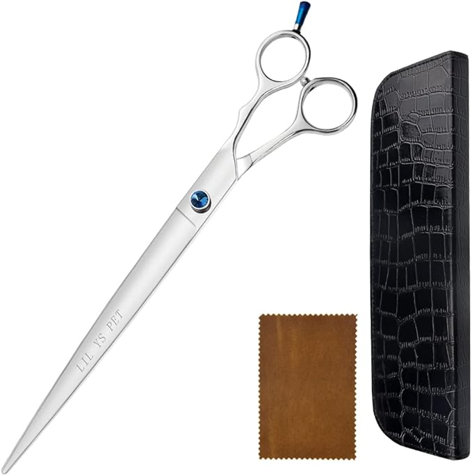 LILYS PET HIGH-END SERIES 7" or 8" or 9" or 10" Japanese 440C Stainless steel Professional Pet Grooming Cutting Scissors With Beautiful Blue Screw (10")