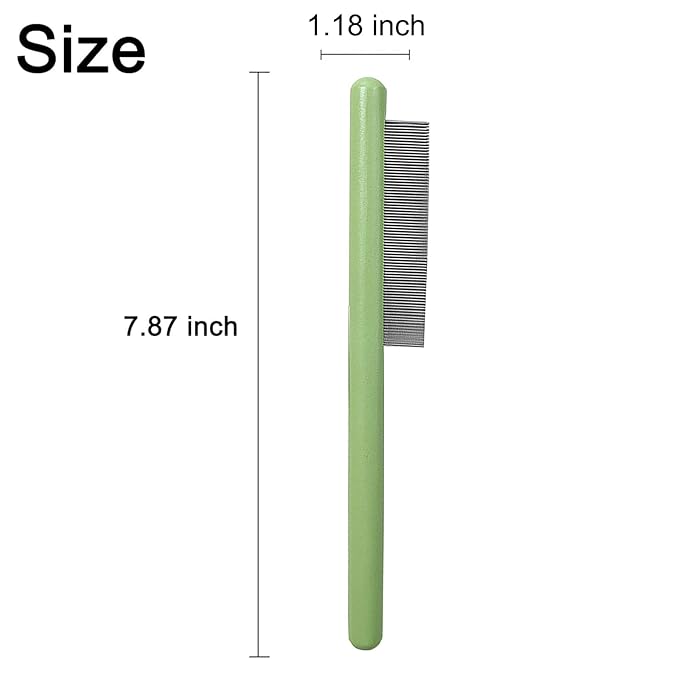 Wooden Small Dog Grooming Brush - Perfect for Shih Tzus, Yorkies, and Maltipoos - Ideal Puppy Hair Brushes for Maltese and Small Breeds (Green)