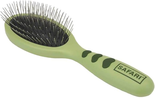 Coastal Pet Safari Wire Brush with Plastic Handle - Grooming Brush for Short and Long Pet Hair - No-Slip Handle - Compatible with Safari Tools - 8.5" x 2.06"
