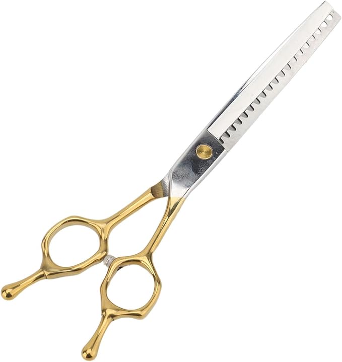 Curved Thinner Dog Grooming Scissors, 7 Inch 42 Teeth Stainless Steel Pets Grooming Scissors, Professional Pet Shears for Groomer, Long Hair Cutting for Animals (Curved Thinning B)