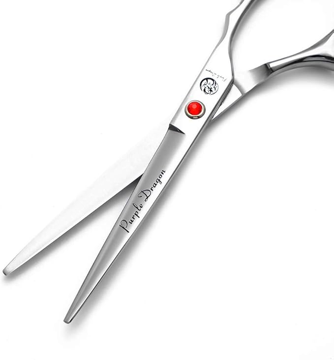 Purple Dragon 4“/5"/5.5"/6"/6.5"/7"/7.5"/8"/9"/10" Sharp Edge Salon Hair Cutting Shears - Pet/Dog Grooming Scissors with Bag - Perfect for Barber or Pet Groomer
