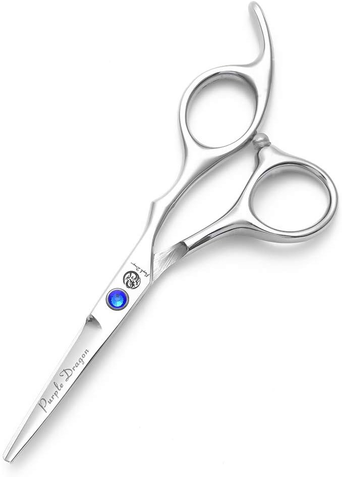 Purple Dragon 4“/5"/5.5"/6"/6.5"/7"/7.5"/8"/9"/10" Sharp Edge Salon Hair Cutting Shears - Pet/Dog Grooming Scissors with Bag - Perfect for Barber or Pet Groomer