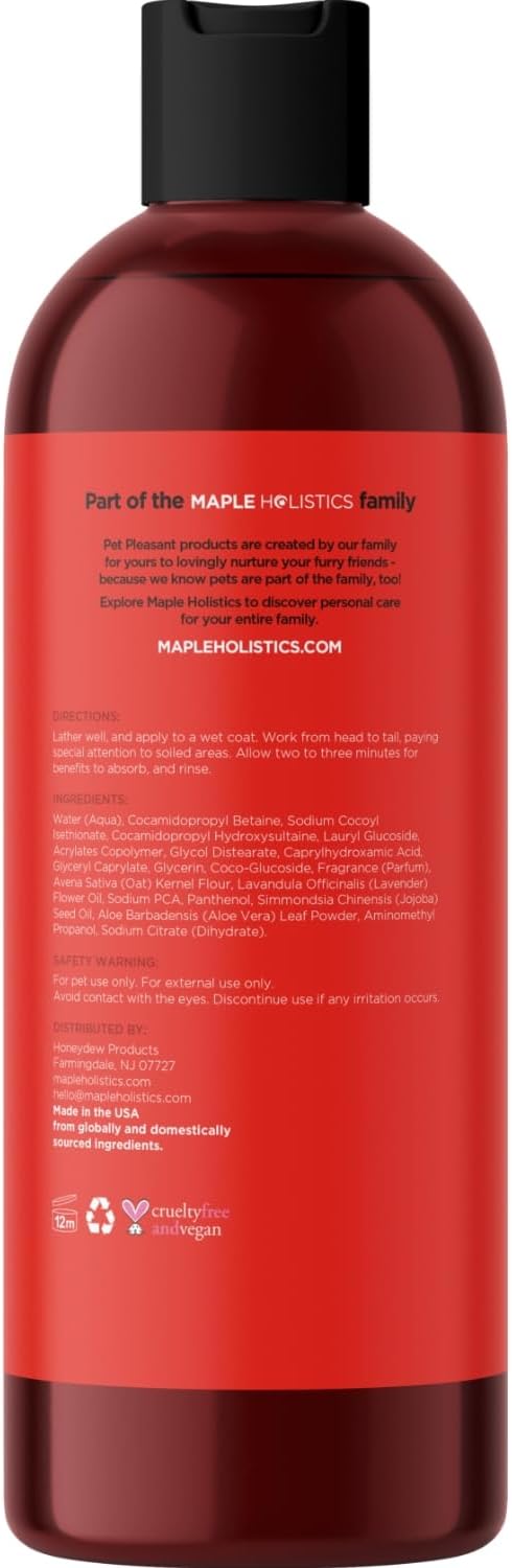 Soothing Oatmeal Shampoo for Dogs - Cleansing and Moisturizing Aloe & Oatmeal Dog Shampoo for Smelly Dogs of All Ages & Breeds - Gentle Sulfate and Paraben Free Dog Wash Made in USA (Sweet Fruity)