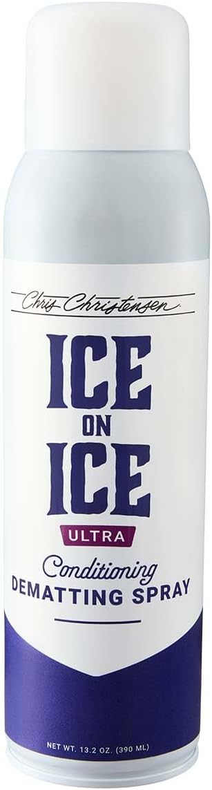 Chris Christensen Ice on Ice Ultra Conditioning Dematting Spray, Dog Conditioner, Groom Like a Professional, Lightweight Formula, Dematts & Detangles, Conditions & Protects, Made in The USA, 13.2oz