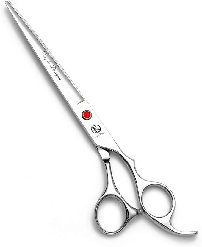 Purple Dragon 4“/5"/5.5"/6"/6.5"/7"/7.5"/8"/9"/10" Sharp Edge Salon Hair Cutting Shears - Pet/Dog Grooming Scissors with Bag - Perfect for Barber or Pet Groomer