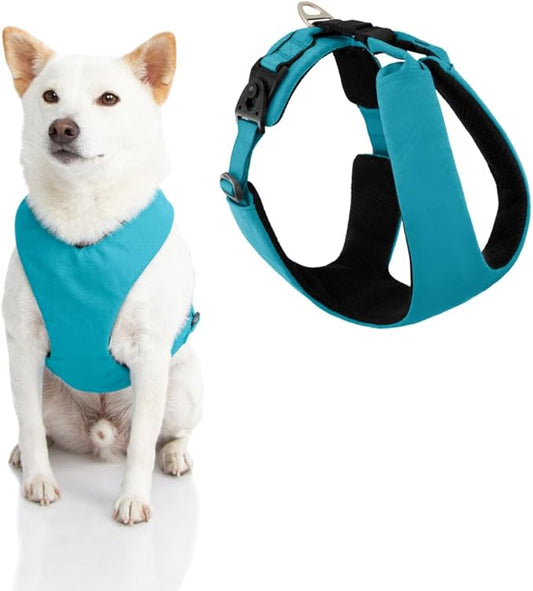 Gooby Lite Gear Z Harness - Scratch Resistant Ergonomic Harness with Shock Absorption - Head-in Harness for Small or Medium Dogs
