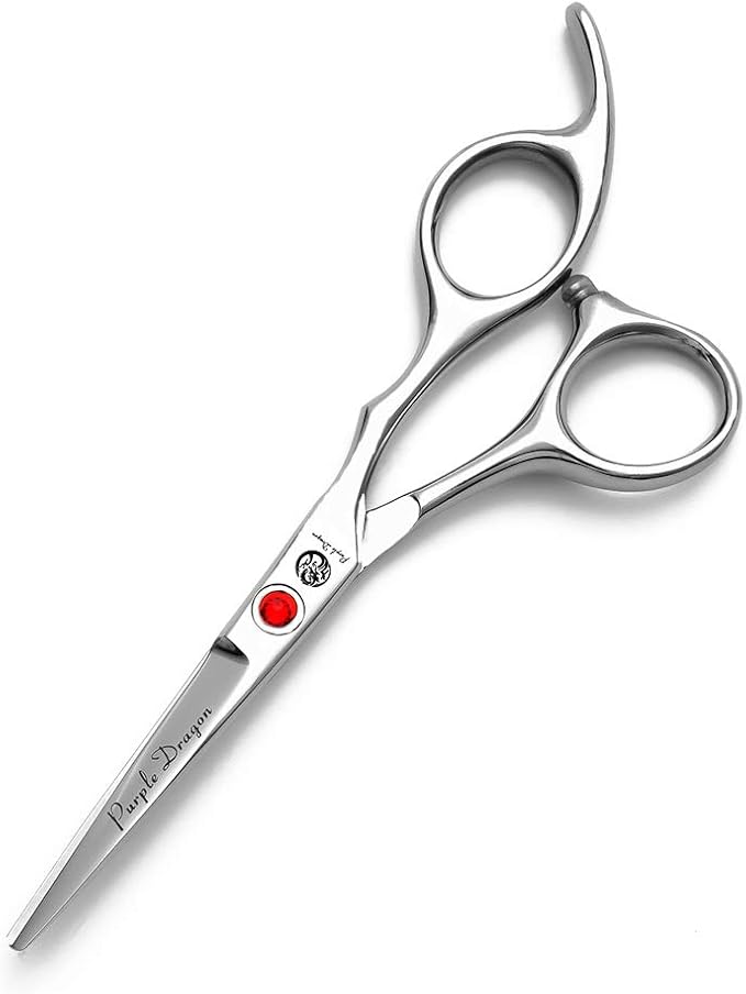 Purple Dragon 4“/5"/5.5"/6"/6.5"/7"/7.5"/8"/9"/10" Sharp Edge Salon Hair Cutting Shears - Pet/Dog Grooming Scissors with Bag - Perfect for Barber or Pet Groomer