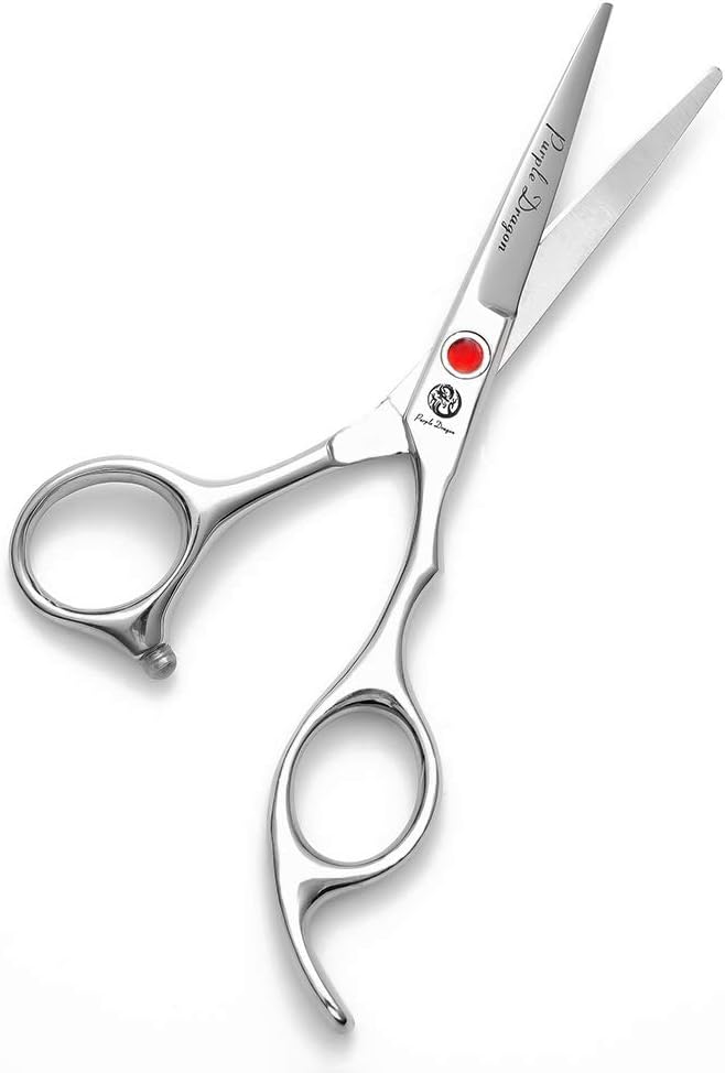 Purple Dragon 4“/5"/5.5"/6"/6.5"/7"/7.5"/8"/9"/10" Sharp Edge Salon Hair Cutting Shears - Pet/Dog Grooming Scissors with Bag - Perfect for Barber or Pet Groomer