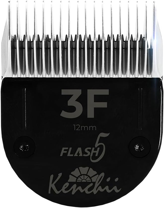 Kenchii Professional Dog Clipper Blade Flash 5 Pet Hair Clipper - Detachable Stainless Steel Blades for Dog Grooming - Hair Clippers & Accessories Pet Shaving Blades. (KEFB5-3F)