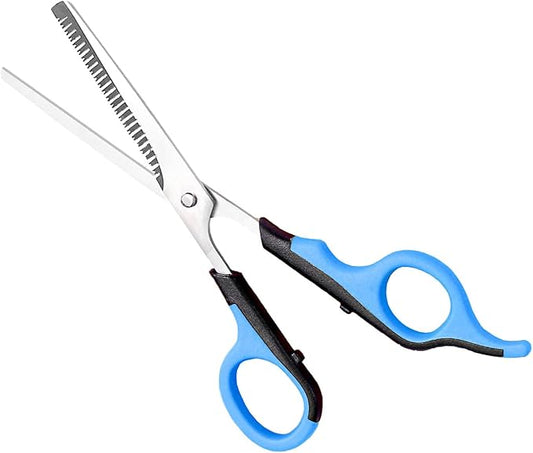 6.65" Pet Grooming Scissors, Professional Thinning Shears for Cat and Small Dogs' Faces and Eyes, 23 Teeth Stainless Steel Blender Scissors for Cats, Animal Face, Ear and Paw Hair