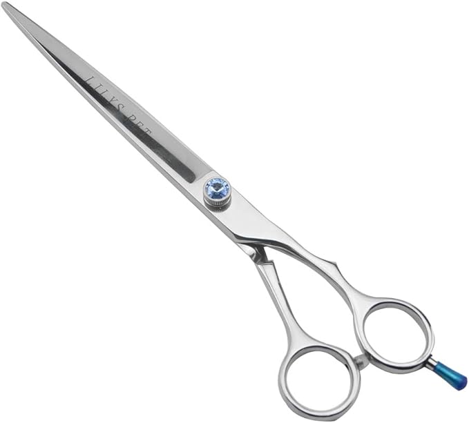 LILYS PET HIGH-END SERIES 7" or 8" or 9" or 10" Japanese 440C Stainless steel Professional Pet Grooming Cutting Scissors With Beautiful Blue Screw (9")