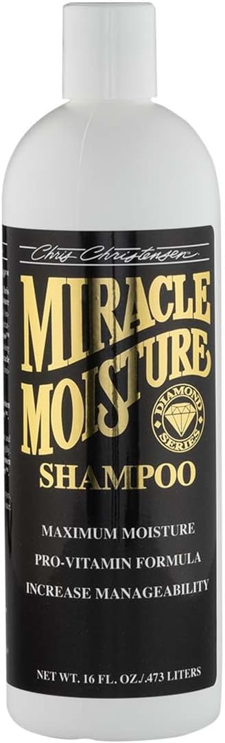 Chris Christensen Diamond Series Miracle Moisture Dog Shampoo, Groom Like a Professional, Pro-Vitamin Formula, Provides Maximum Moisture, Use on Both Dogs and Cats, Made in The USA, 16 oz