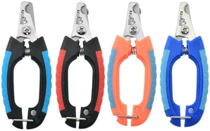 Dog & Cat Pets Nail Clippers and Trimmers - with Safety Gurad to Avoid Over Cutting, Professional Grooming Tool for Pets (Small, Red)