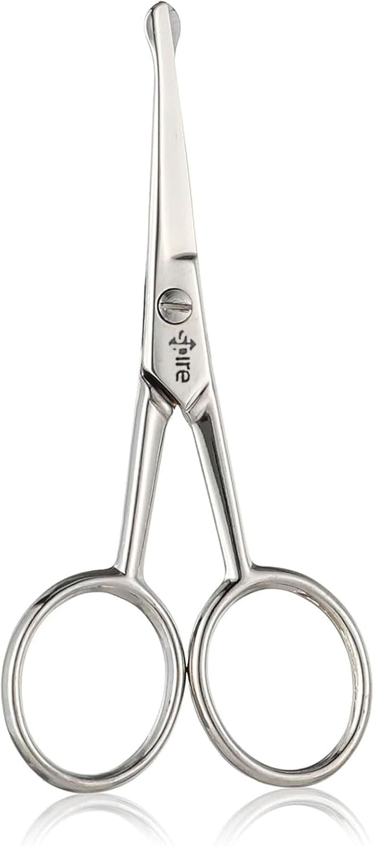 Baby Nail Scissors with Rounded Probe. Trimming shears also used for Manicure Pedicure Fingernails Toenails Nose Eyebrows Eyelashes Ear Moustache for Men & Women. Good for Dogs Pets & Cats as well.