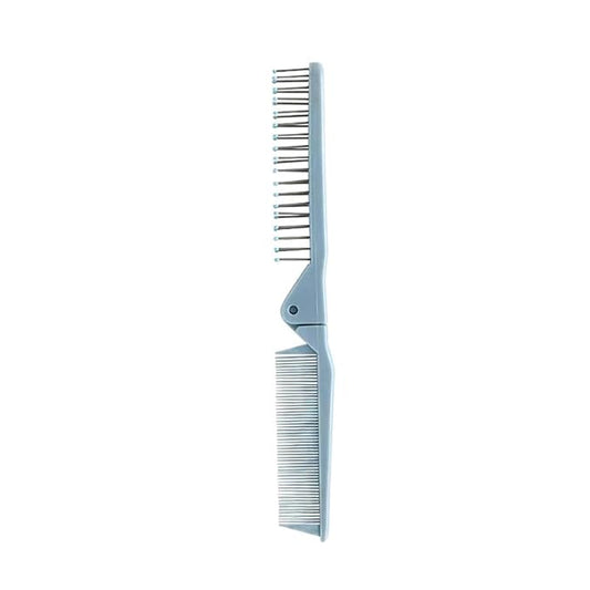 Folding Small Dog Grooming Brush - Perfect for Shih Tzus, Yorkies, and Maltipoos - Ideal Puppy Hair Brushes for Maltese and Small Breeds (Blue)
