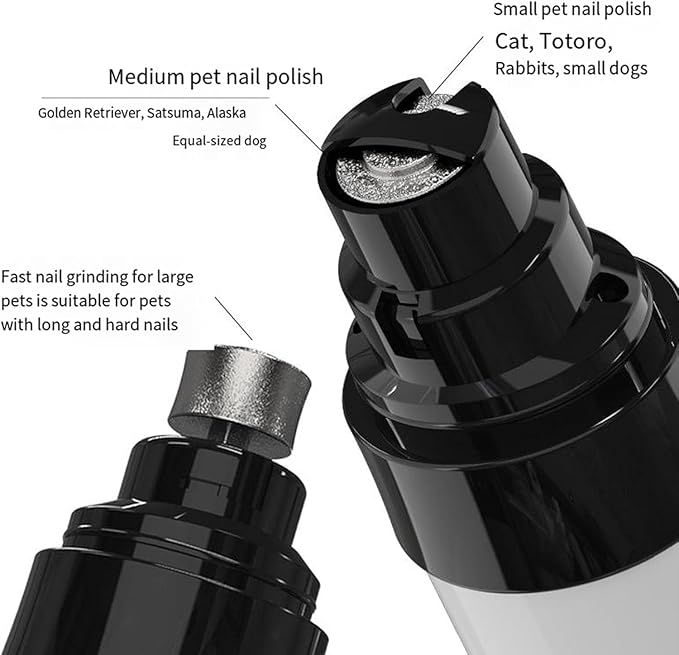 Heusom Silent Groom Pro Nail Grinder, 2025 New Heusom Dog Nail Trimmer, Rechargeable USB Charging Pet Nail Grinder, Pet Paws Grooming Smoothing Tool (1 Set)