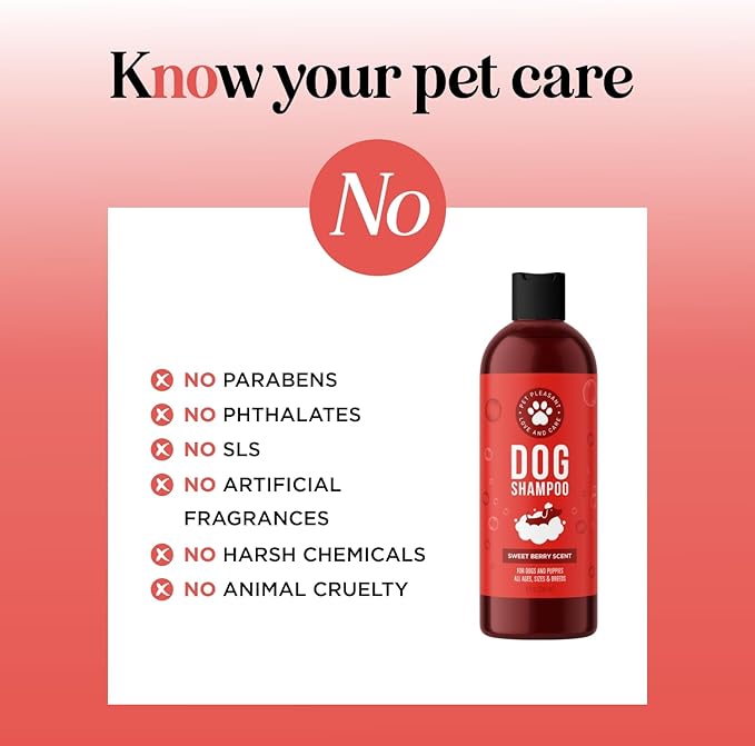 Soothing Oatmeal Shampoo for Dogs - Cleansing and Moisturizing Aloe & Oatmeal Dog Shampoo for Smelly Dogs of All Ages & Breeds - Gentle Sulfate and Paraben Free Dog Wash Made in USA (Sweet Fruity)