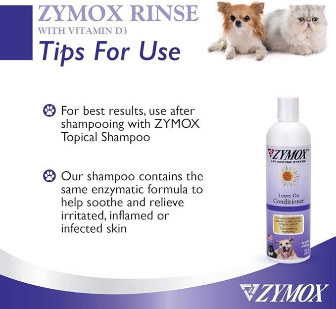 PET KING BRANDS ZYMOX Leave-in Conditioner with Vitamin D3 for Cats & Dogs, 12oz