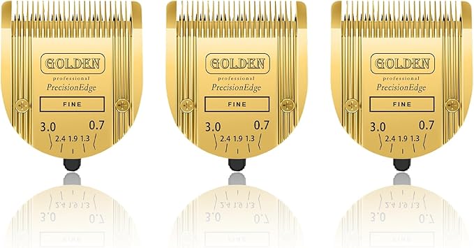 Adjustable 5 in 1 Blades Compatible with WAHL Arco,Bravura .Chromado,Creativa,Figura Dog Clippers for Dogs Grooming(Gold/3PC)