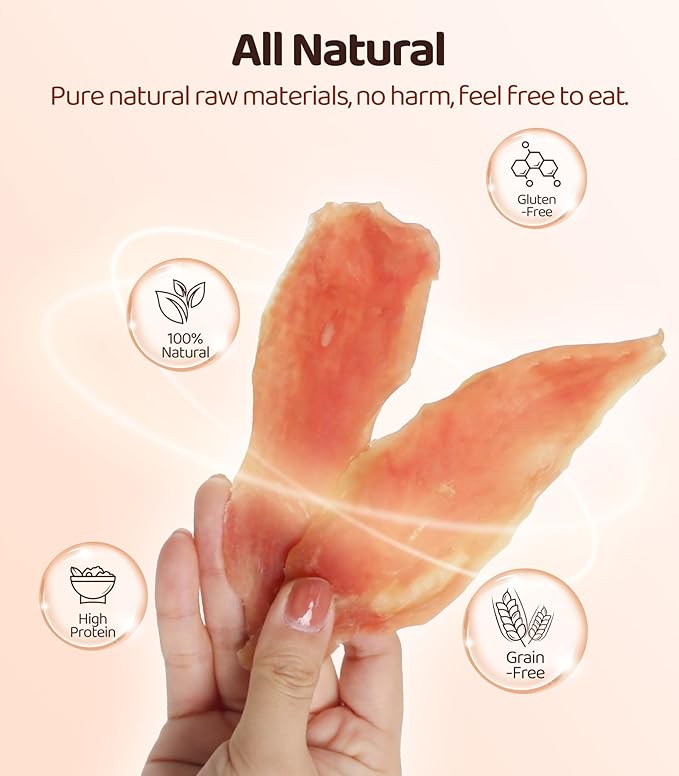 Chicken Jerky Dog Treats for Dogs 16 OZ 1LBS, Rawhide-Free, Made with Real Breast, Long-Lasting Treats, Dog Training Reward Snacks Dog Chewy Treats