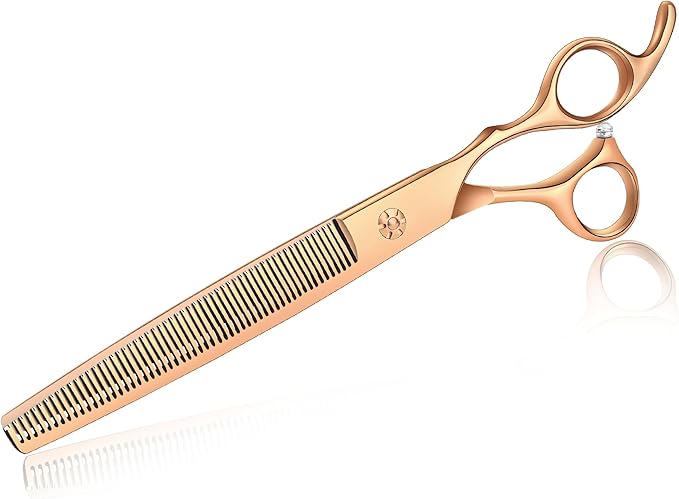 7.5" Dog Grooming Thinning Scissors Trimming Cutting Shears Professional for Dog Cat Pet Animal Grooming on Face and Paws Gold