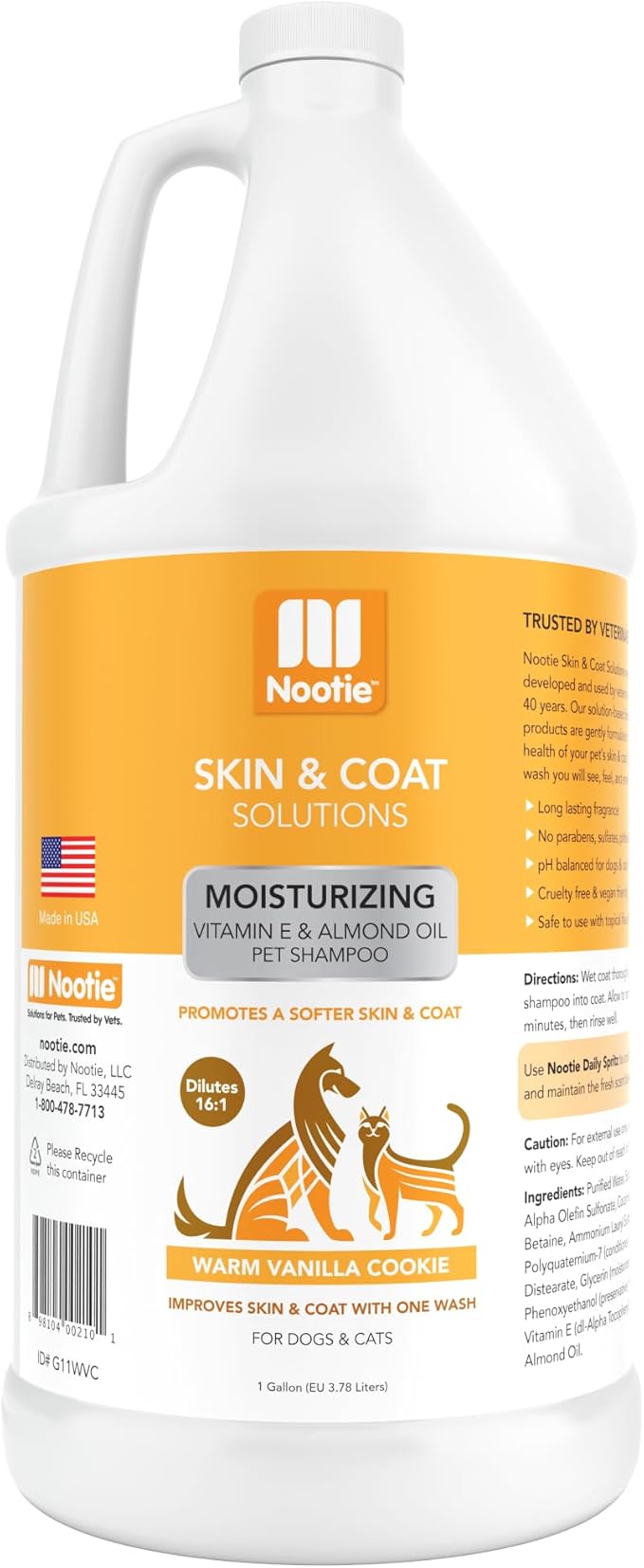 Nootie - Pet Shampoo for Sensitive Skin -�Revitalizes Dry Skin & Coat - Natural Ingredients - Soap, Paraben & Sulfate Free - Cleans & Conditions