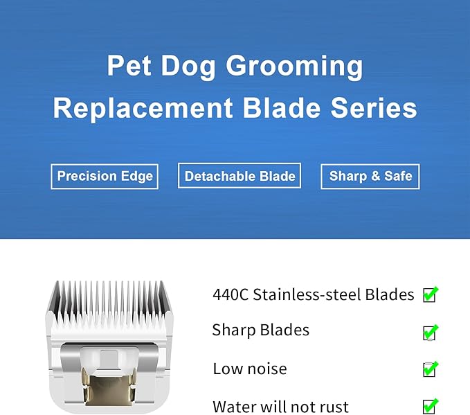 5/8HT(64930) Blade Dog Grooming Clipper Replacement Blades Compatible with Andis Dog Clippers,Detachable Stainless Steel Blade,Size-5/8 HT, Cut Length-5/8 Inch